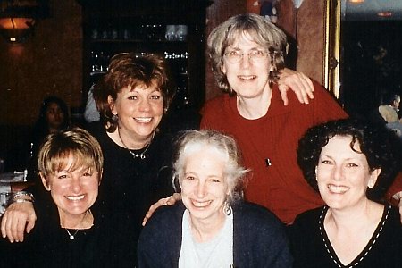 Seated left to right:
 Amy (Fenner) Prochaska--Kathy (Sander) Strochlic--Linda Gottlieb.  Standing left to right: Marion (Hess) Pomeranc--Barbara Eidler