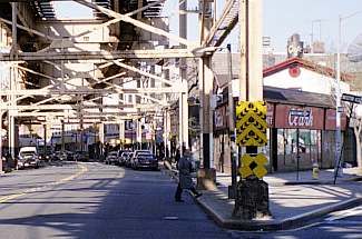 Looking west on Jamaica Avenue past Myrtle Avenue in Richmond Hill, NY.
