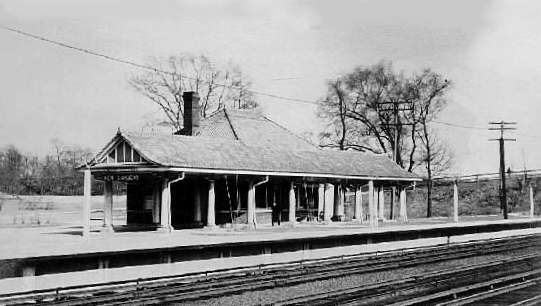 The Kew Gardens Long Island Railroad Station circa 1910.