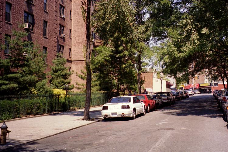 118th (Church) Street looking north from Curzon Road in Kew Gardens, NY.