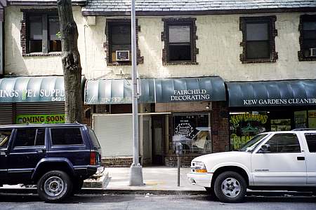 This is the Austin Street side of the 2 story Tudor building.