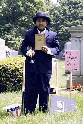 Don Marquis as portrayed by a student from the Immaculate Conception School of Jamaica Estates, NY.