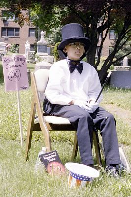 Patrick Henry Cannon as portrayed by a student from the Immaculate Conception School of Jamaica Estates, NY.