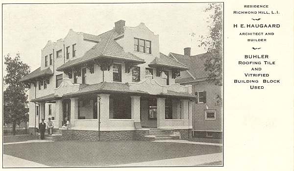 A house on Lefferts Boulevard at the corner of Abingdon Road in Kew Gardens, NY, now the site of the Shaare Tova Synagogue.