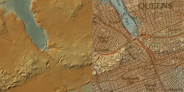 Topograhic Map of Queens