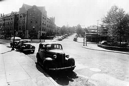 Looking south on Lefferts Boulevard toward Grenfell Street and 83rd Avenue in Kew Gardens, NY.