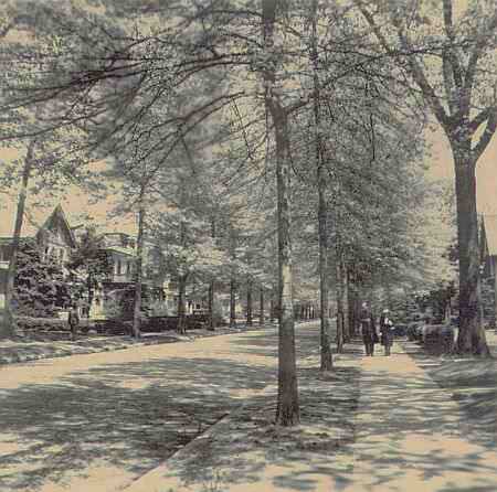 82nd Road looking north to Kew Gardens Road, Kew Gardens, NY.