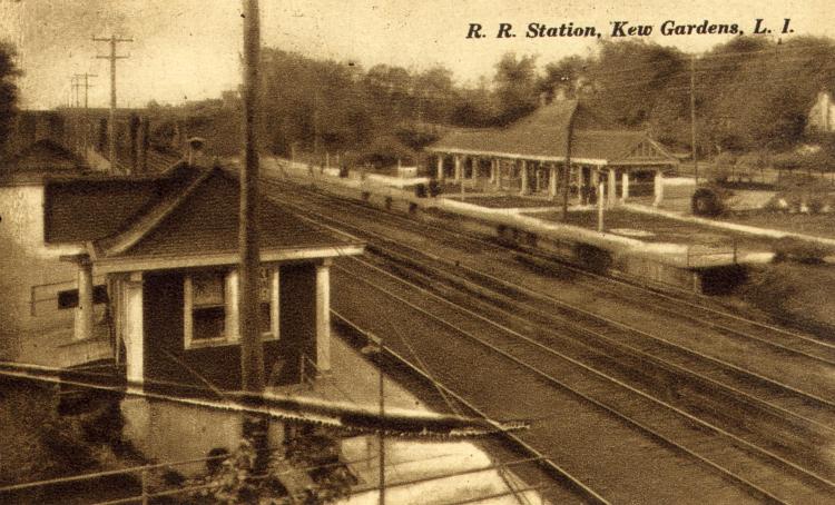 The Kew Gardens, NY Long Island Railroad Station.