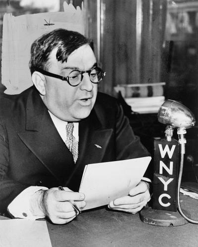 New York City Mayor Fiorello La Guardia with Eleanor Roosevelt.